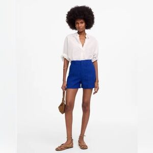 Madewell Pintucked Shorts in 100% Linen